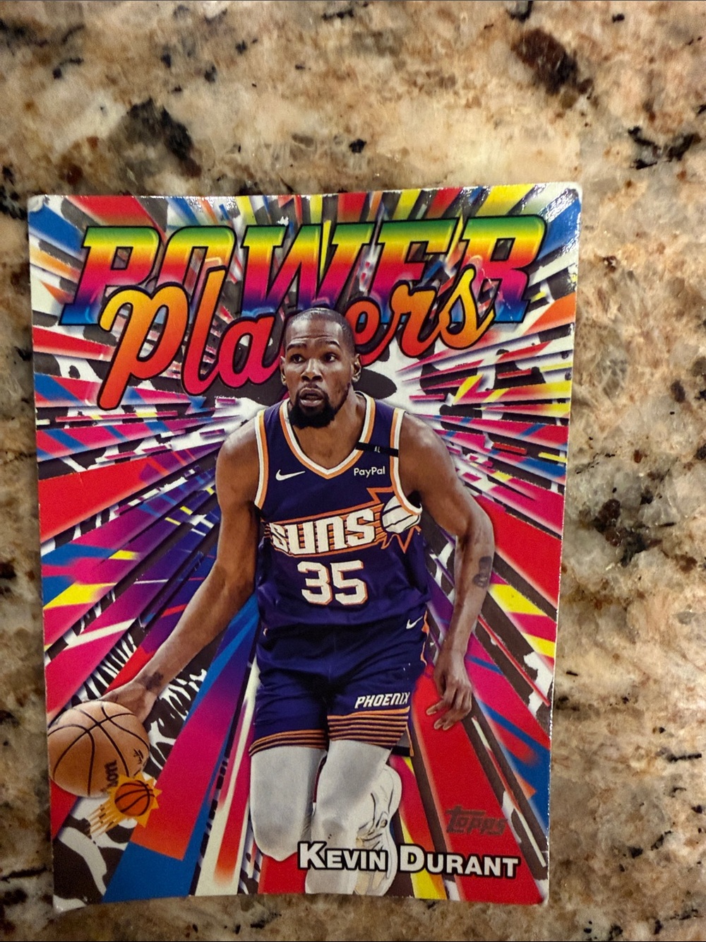Topps Multicolor Power Players Kevin Durant Card